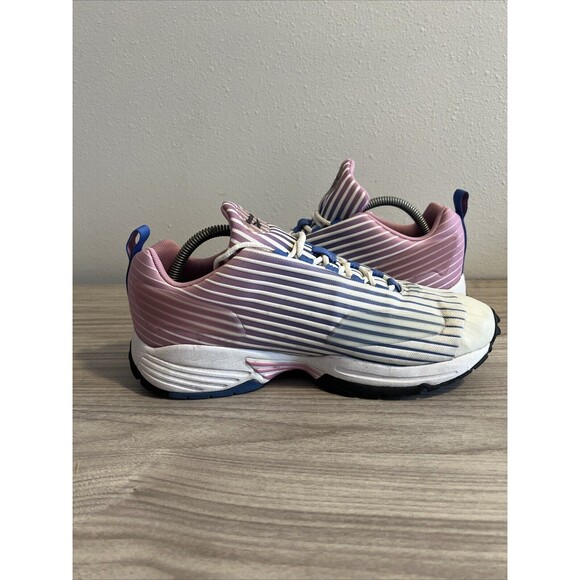 Size 11 - Reebok DMX Thrill Jasmine Pink Blue Blast Running Shoes Sneakers - Picture 10 of 11